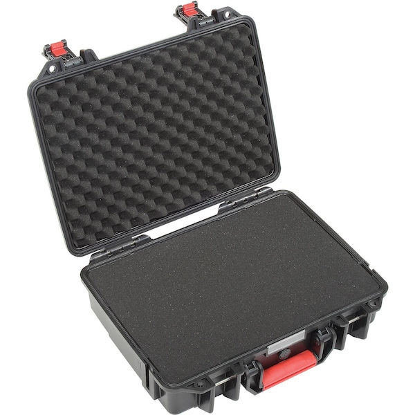 Global Industrial Waterproof Hard Case w/Pinch Tear Foam, 16-11/32L x 13-3/16W x 4-3/4H, Black 493400 - main